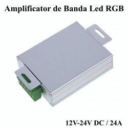 Amplificator Tensiune Banda Led RGB, DC 12-24V / 24A Amplificator Tensiune Banda Led RGB, DC 12-24V / 24A