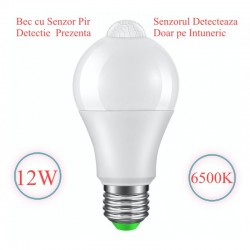 Bec cu LED si Senzor de Miscare  E27-12W-6500K Bec cu LED si Senzor de Miscare  E27-12W-6500K
