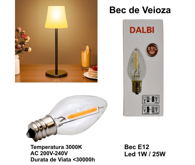 Bec de Veioza cu Led 1W / E12