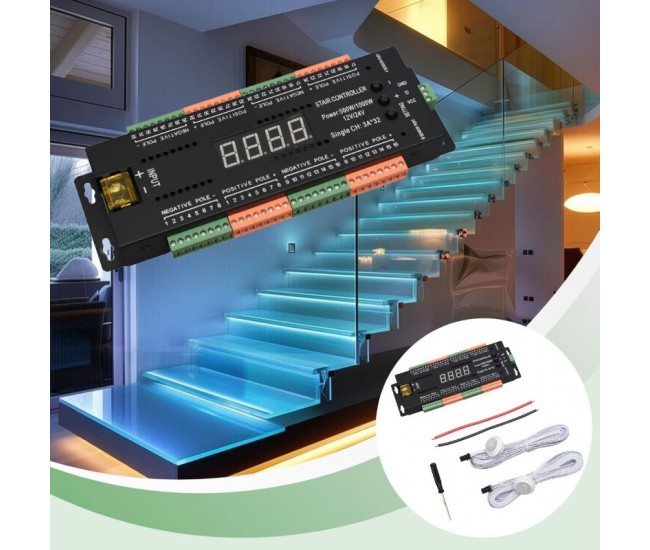 Controler Inteligent de Lumini pentru Scara Interioara / 32 Canale - STC002