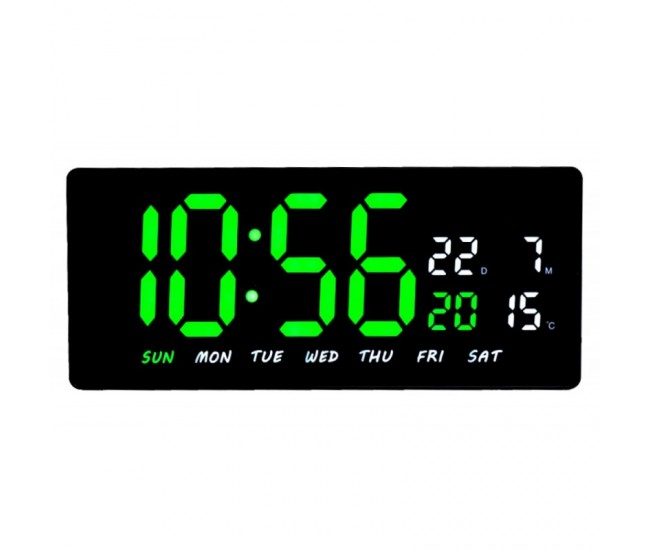 Ceas cu Led Verde-Alb JH-3604 / Alarma, Calendar, Temperatura