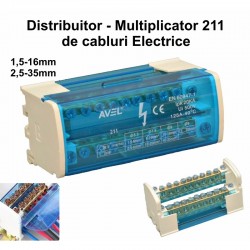 Bloc de Distributie Electric 211 - 125A / 500V 1,5-25mm / 2,5-35mm Bloc de Distributie Electric 211 - 125A / 500V 1,5-25mm / 2,5-35mm