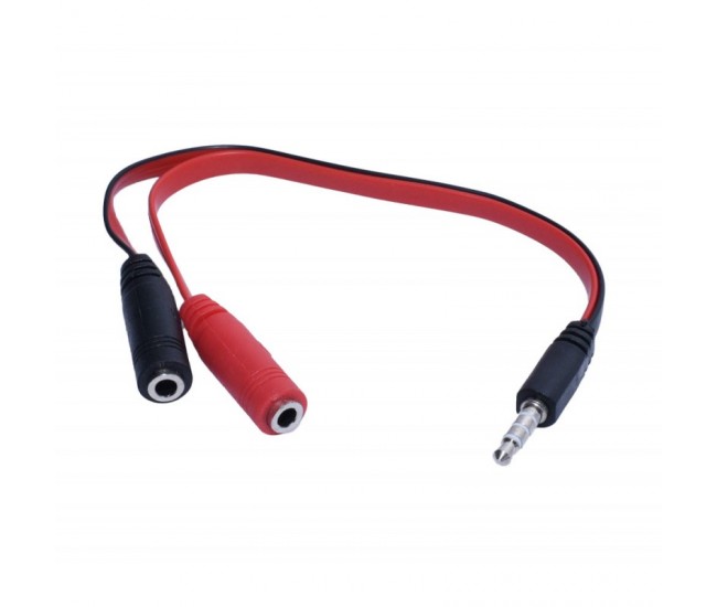 Cablu Audio Jack 3,5mm Tata-2 Jack 3,5mm Mama/20cm