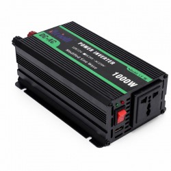 Invertor de Tensiune 1000W, 12V la 220V, Undă Sinusoidală Modificată, USB