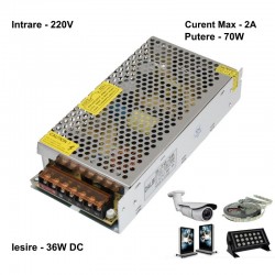 Sursa de Alimentare Metalica 220V-36V/70W-2A Sursa de Alimentare Metalica 220V-36V/70W-2A