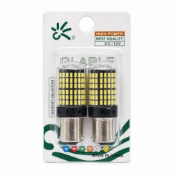 Set 2 Becuri Auto LED 1156 pentru Marsarier, Albe, 12V, Soclu BA15D