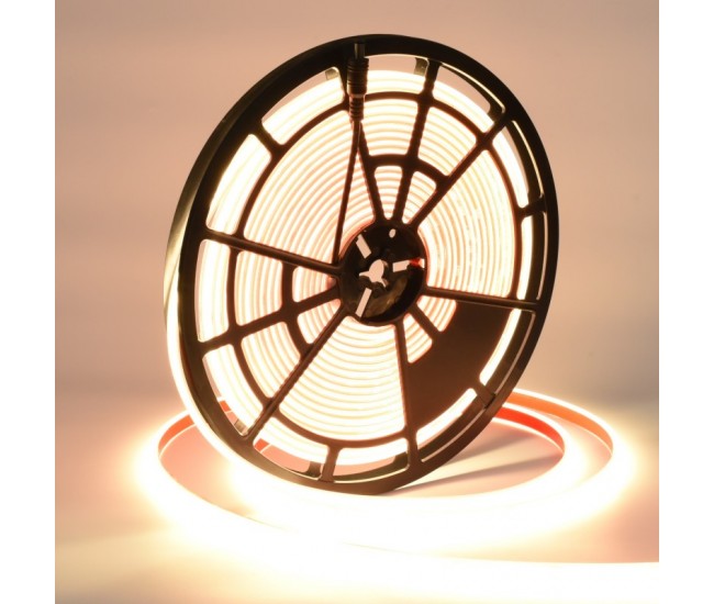 Banda Led 320 Cob - 24V - 10mm Alb-Cald 3500K, IP65 Exterior - Rola/10ml