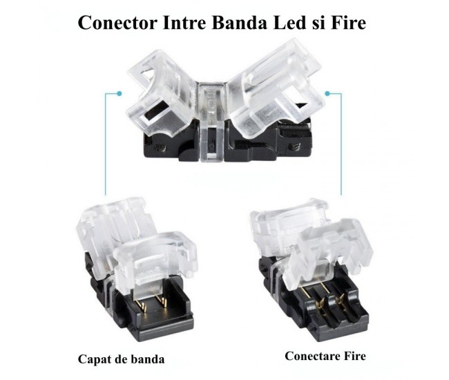 Conector Banda Led 10mm 2 Pini - 2 Fire