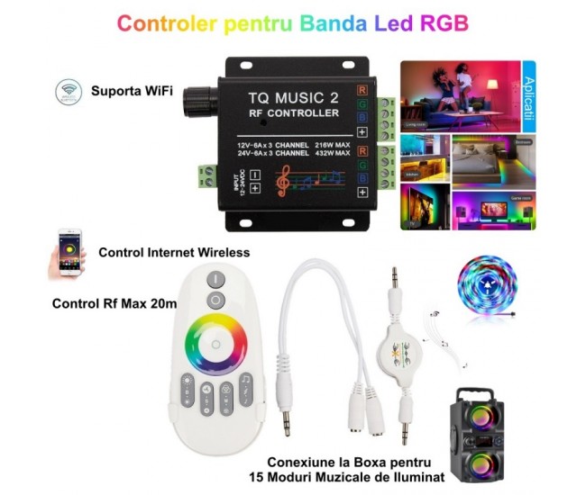 Controler Led RGB - TQ Music 2 RF + Wifi