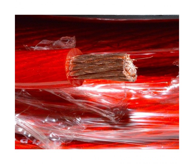 Cablu Auto de Putere Rosu CU+AL 4GA 10mm, 25m/Rola