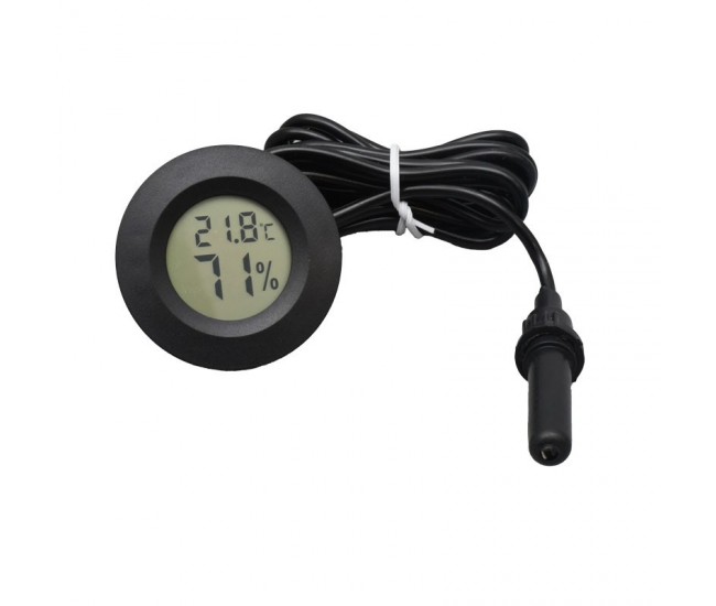 Termometru - Higrometru Digital HT-3 Incastrabil cu Sonda si Afisaj LCD