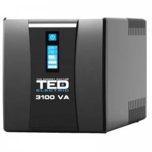 UPS 3100VA / 1800W LCD Line Interactive AVR 3 schuko USB TED