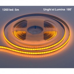 Banda COB Led Galben - Flexibil - 252led/m - 12W/ml - Rola/5m Banda COB Led Galben - Flexibil - 252led/m - 12W/ml - Rola/5m