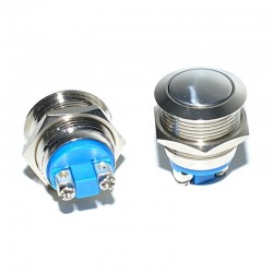 Intrerupator Push Metalic 16mm / 220V cu Revenire Intrerupator Push Metalic 16mm / 220V cu Revenire