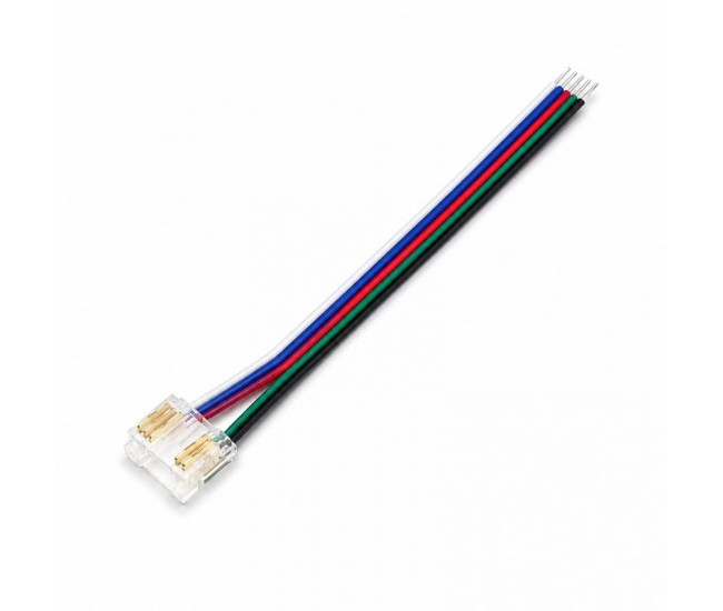 Conector Banda LED COB RGB 12mm 5 Pini cu Cablu 10cm Set 10 Buc YOA5P-12-1 DALBI