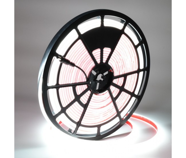 Banda Led 320 Cob - 24V - 10mm Alb-Rece 6500K, IP65 Exterior - Rola/10ml