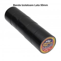Banda Izolatoare Neagra din Pvc 50mm x 15m 5Buc/Set Banda Izolatoare Neagra din Pvc 50mm x 15m 5Buc/Set