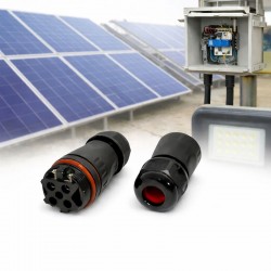 Conector Electric Etans M20 IP68, 2 Pini Waterproof pentru Sisteme Solare si Led (set 10buc)