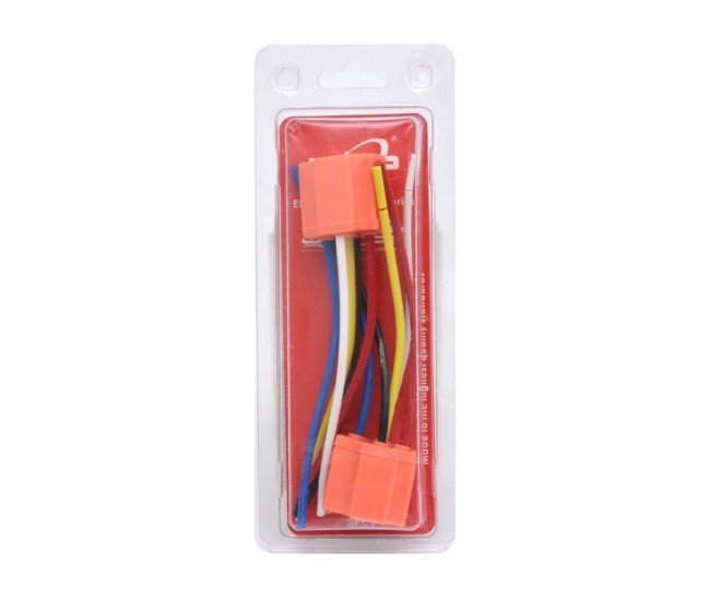 Set 2 Socluri Ceramice pentru Relee Auto cu 5 Pini si Fire de 10 cm