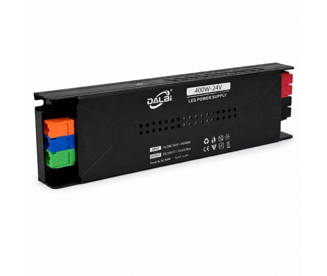 Sursa Alimentare LED 24V 400W 16.6A Slim cu Conectare Rapida Push-In DALBI