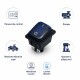 Intrerupator IRS KCD4 16A 250V cu Membrana Cauciuc si Lumina Albastra DALBI