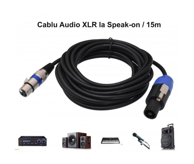 Cablu Audio XLR Mama - Speak-on tata/15m
