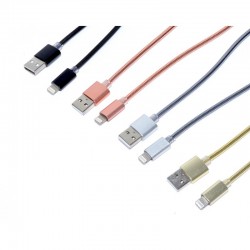 Cablu USB - Iphone  Metalic, Lungime 100cm / D8-55 Cablu USB - Iphone  Metalic, Lungime 100cm / D8-55