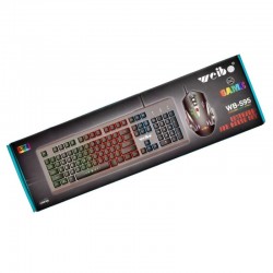 Set Gaming Tastatura si Mouse cu Leduri RGB si USB / WB-595 Set Gaming Tastatura si Mouse cu Leduri RGB si USB / WB-595