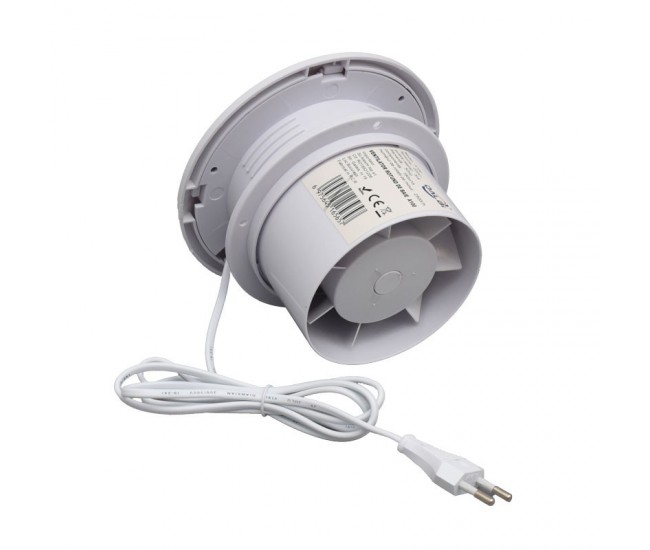 Ventilator Rotund de Baie A150 - 15W cu Clapeta Automata si Telecomanda Programatoare - IPX2