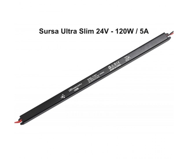 Sursa de Alimentare 24V-120W / 5A - Ultra Slim Black