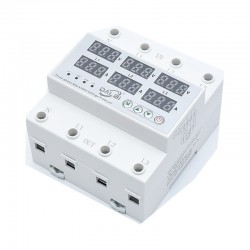 Protector Tensiune Trifazat DALBI 63A, Reglabil, Afișaj Digital