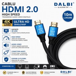 Cablu HDMI 2.0 4K UHD High Speed HDTV DALBI 10m