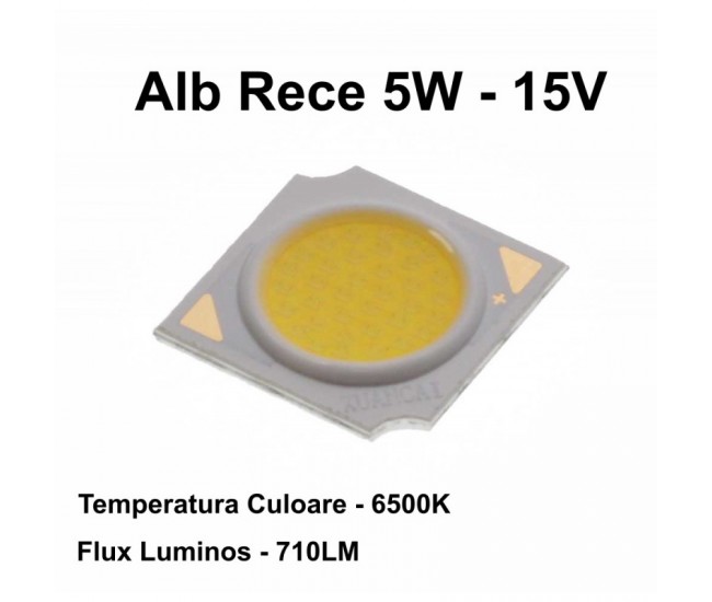 Led Cob 13,5mm, Putere 5W