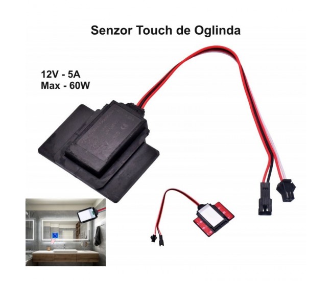 Intrerupator Senzor de Oglinda cu Touch pentru Led 12V-5A / 60W