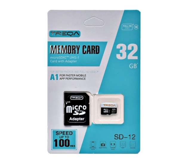 Card Micro SDXC 32GB, Memorie PRO Full HD Video, Performanta UHS A1, SPEED UP TO 100MB/S