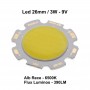 Led Cob 26mm, Putere 3W