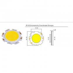 Led Cob 26mm, Putere 10W Led Cob 26mm, Putere 10W