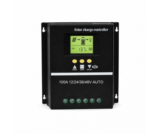 Controler Incarcare Solara PWM 100A, 12/24/36/48V Auto, LCD si 2 USB, DALBI