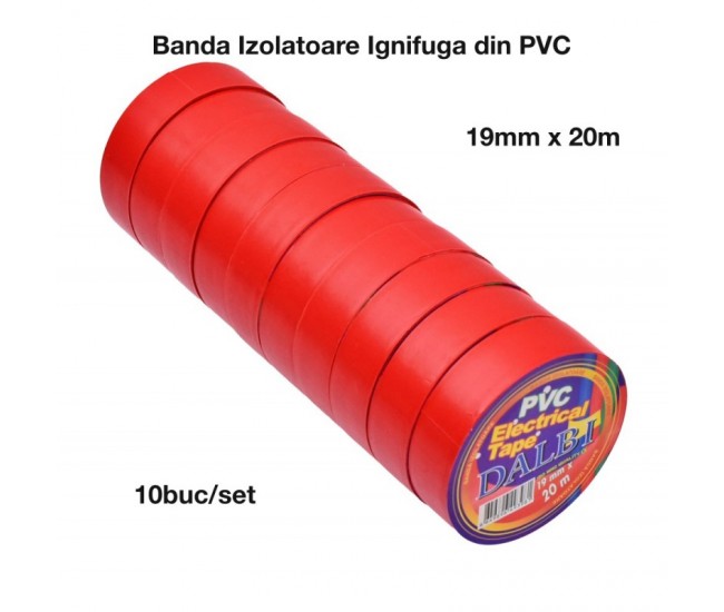 Banda Izolier Rosie 19mm x 20m - Set/10buc