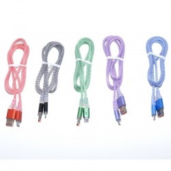 Cablu Panzat USB tata - Micro Usb cu Led D8-32M Cablu Panzat USB tata - Micro Usb cu Led D8-32M