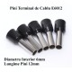 Pin Terminal de Cablu E6012 Negru, 100Buc/Set