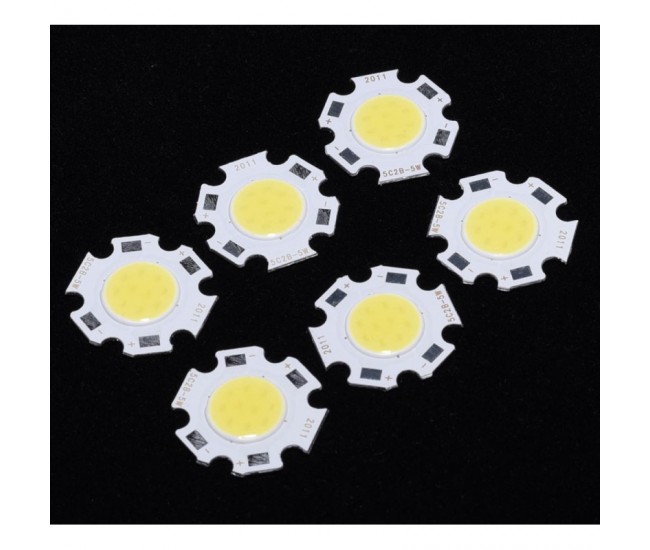 Led Cob 11mm, Putere 3W Alb-Rece