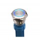 Push Buton 5-24V / 19mm, Plus (+) Led Albastru