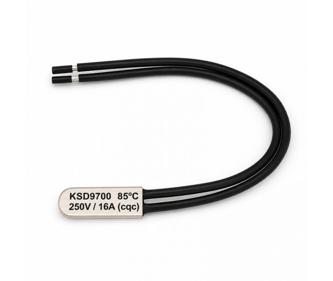 Termostat Temperatura 85˚C cu Fire, Bimetal KSD9700 NC, 250/16A - DALBI