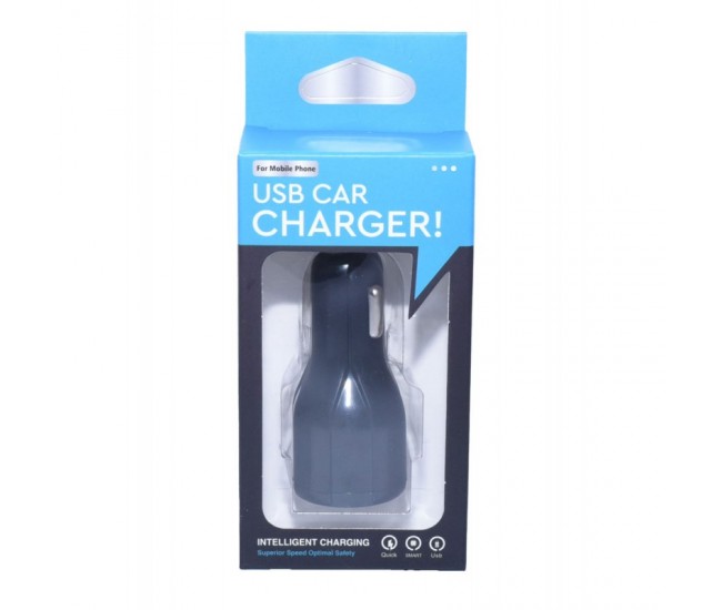 Incarcator Auto 2 x Usb 3.0/D-15, Negru