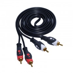 Cablu 2RCA Tata-2RCA Tata, Roșu/Negru 1,5m Q Cablu 2RCA Tata-2RCA Tata, Roșu/Negru 1,5m Q