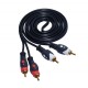 Cablu 2RCA Tata-2RCA Tata, Roșu/Negru 1,5m Q