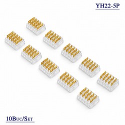 Conector pentru Imbinare Fire 20-22AWG 5 Pini Wire to Wire Set 10 Buc DALBI YH22-5P