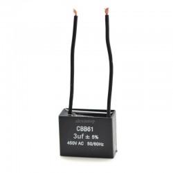 Condensator Pornire Motor cu Fire / 3uf 450V Condensator Pornire Motor cu Fire / 3uf 450V