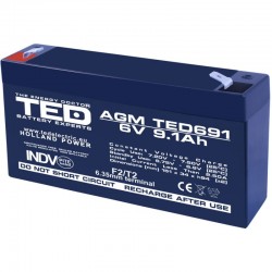 Acumulator Plumb - Acid 6V-9,1A TED Acumulator Plumb - Acid 6V-9,1A TED